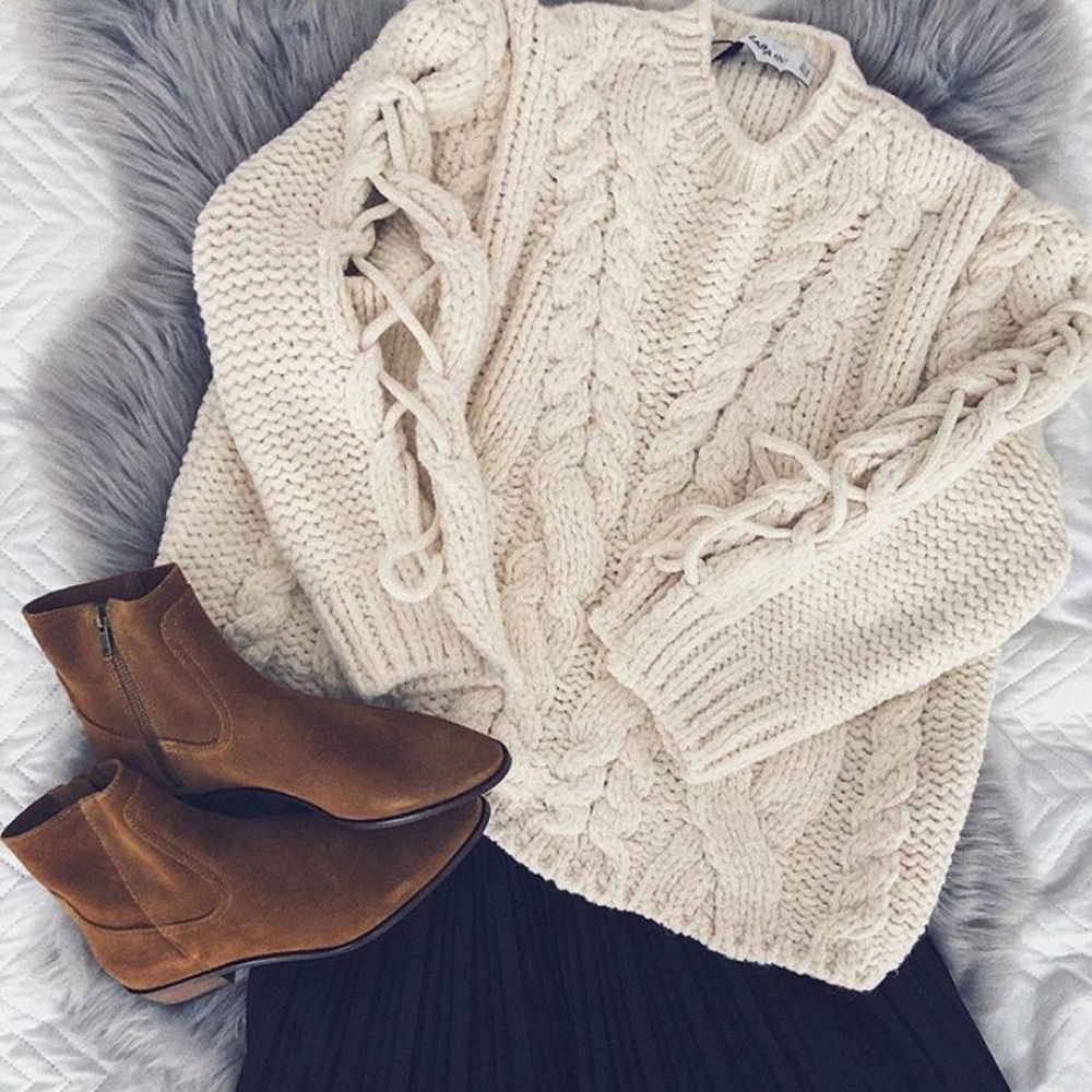 Zara Ribbed Knit Sweater
